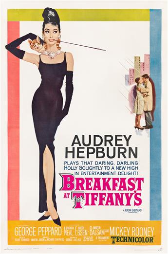 ROBERT MCGINNIS (1926- ). BREAKFAST AT TIFFANY'S. 1961. 41x27¼ inches, 104¼x69¼ cm. Paramount Pictures Corp., [Los Angeles].                     